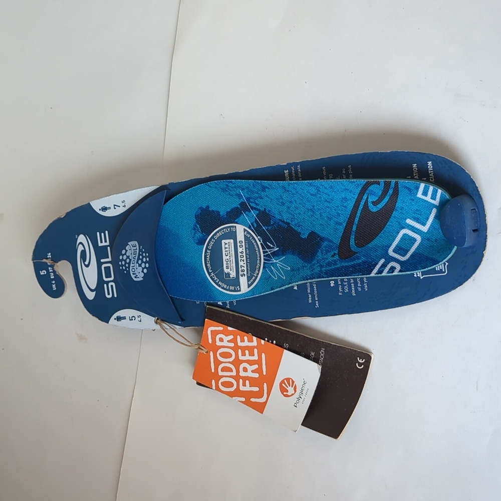 SOLE Performance Insoles Footbeds - Men's 5 or Women's 7